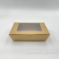 Aangepast logo Kraft Paper Box met venster 1000 ml